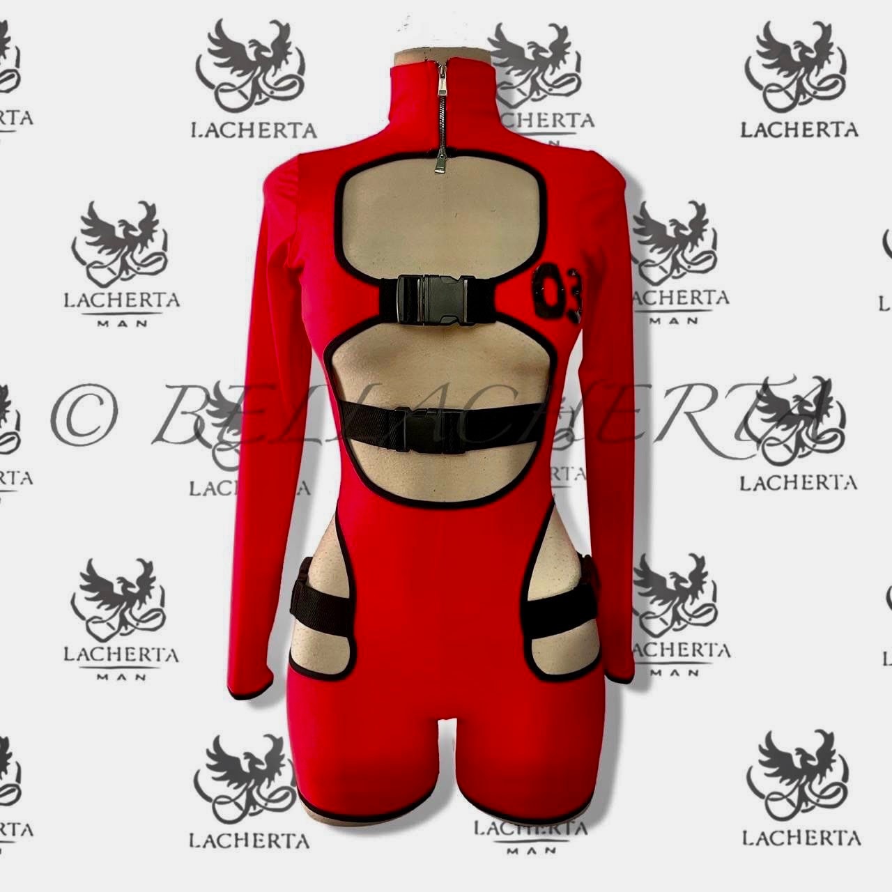Sexy Squid Game Cosplay Parachute Buckle Cutout Bodysuit