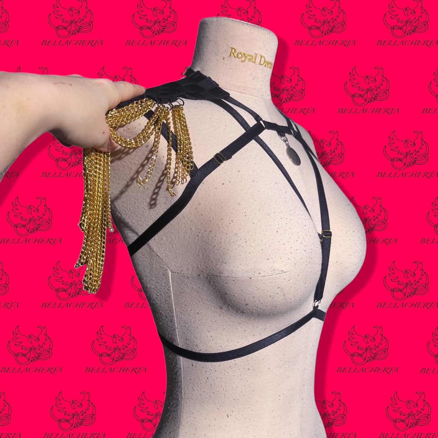 Chainlink and Mesh Lingerie Set