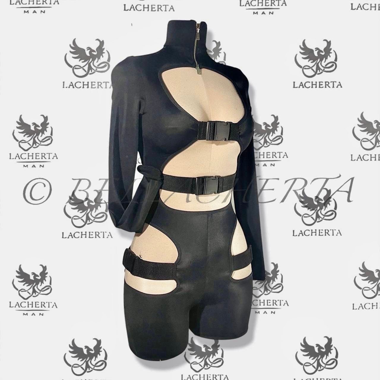 Sexy Squid Game Cosplay Parachute Buckle Cutout Bodysuit