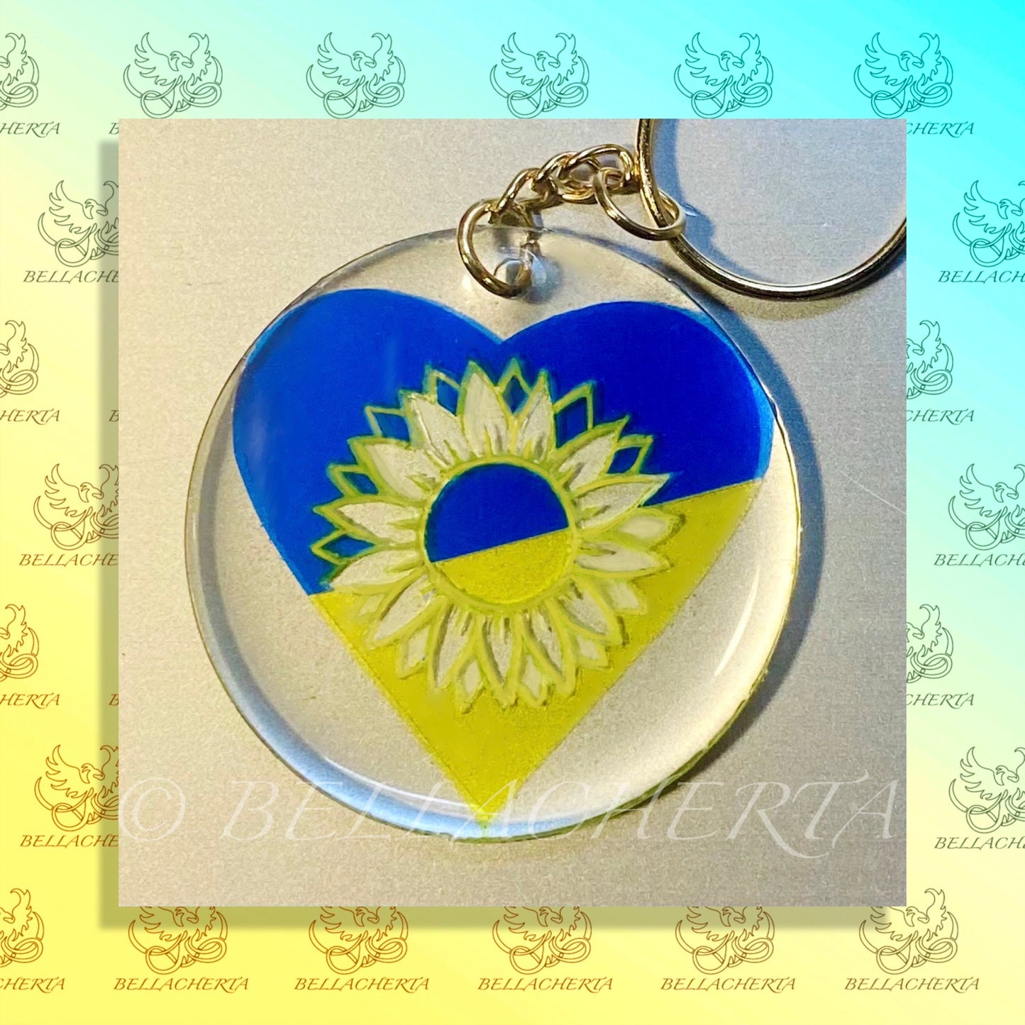 Profits donated to Ukraine. Ukrainian Flag Colors Pendants For Necklaces And Keychains