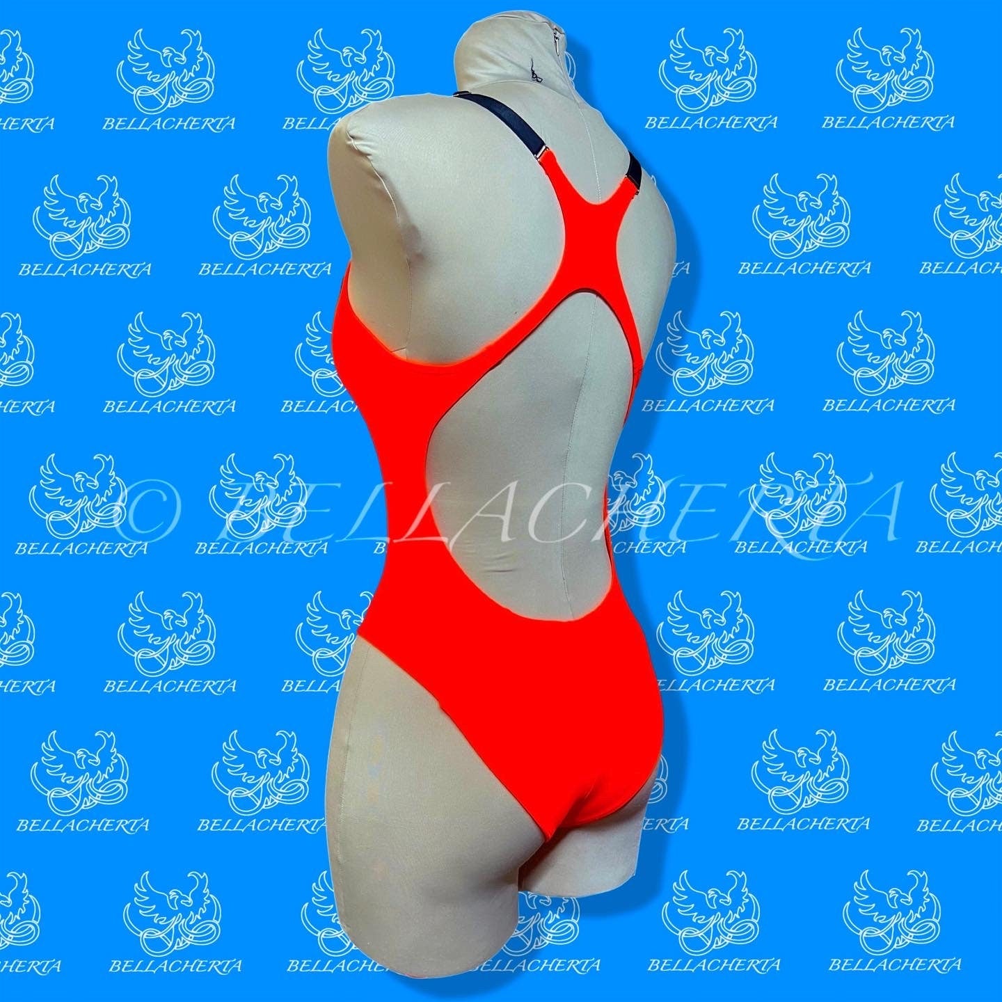 Neon-bright One-piece Swimsuit With Adjustable Straps