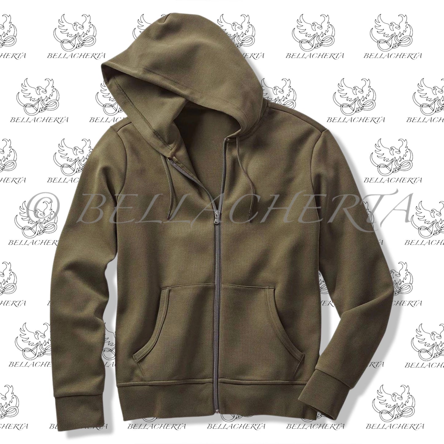Modern Classic Drawstring Hoodie With Front Zipper