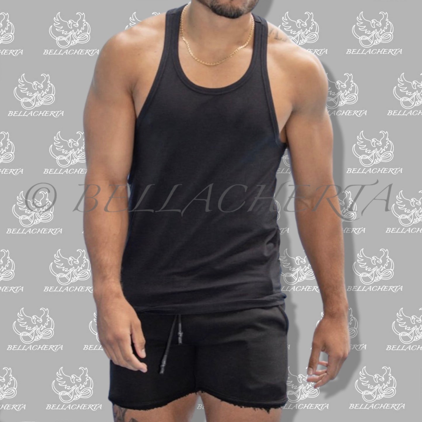 Gym Muscle Racer Back Sports Tank Top for Men