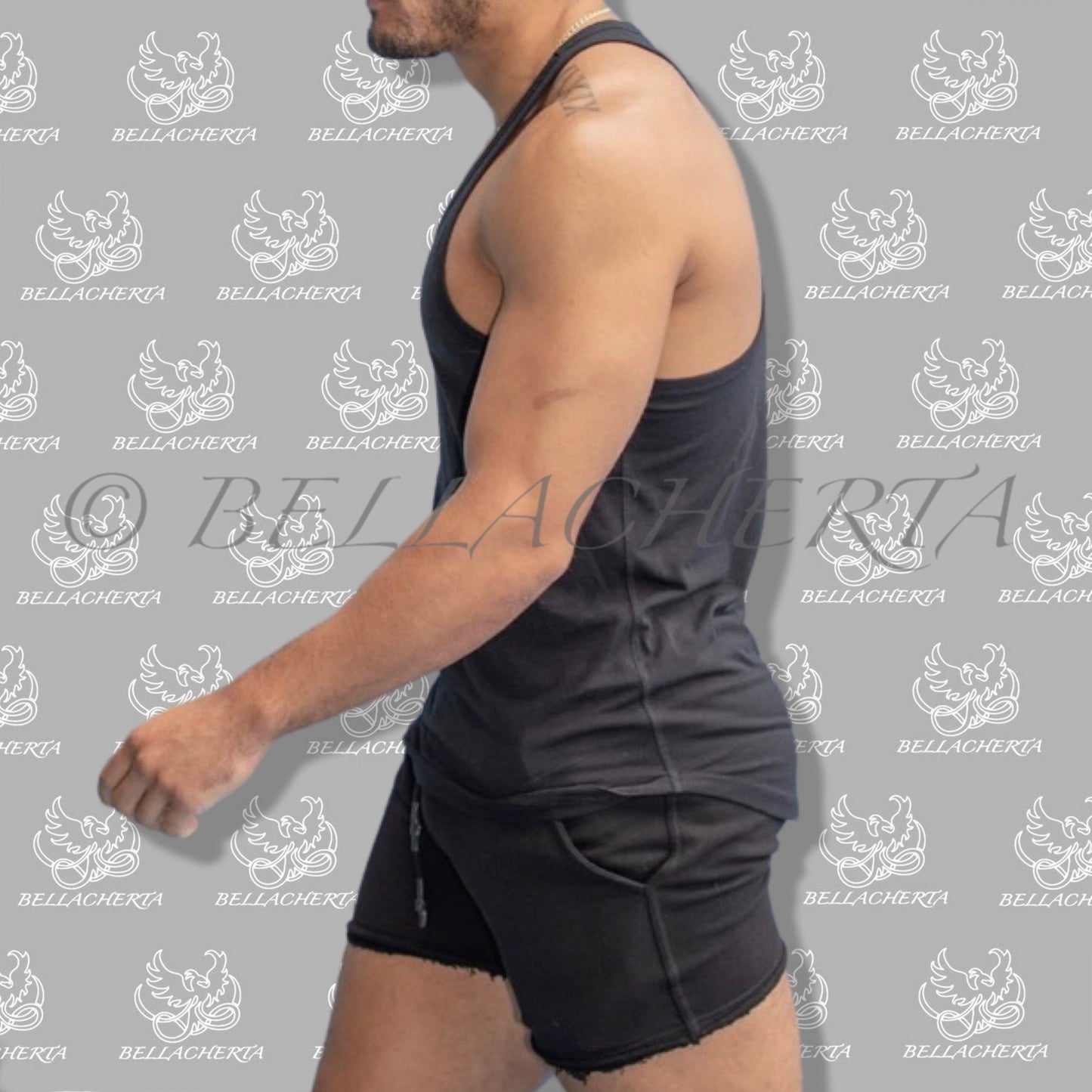 Gym Muscle Racer Back Sports Tank Top for Men