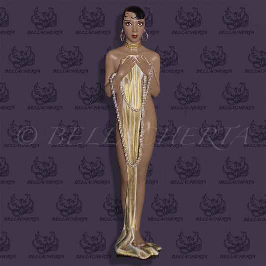 Josephine Baker Roaring 20s Collectible Figurine with Elements of a Doll, Limited Edition