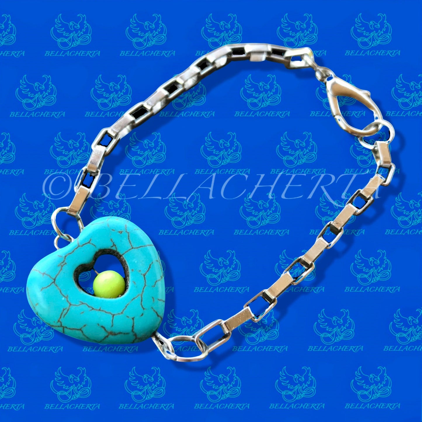 Turquoise Heart Bracelet - I ‘Heart’ Ukraine